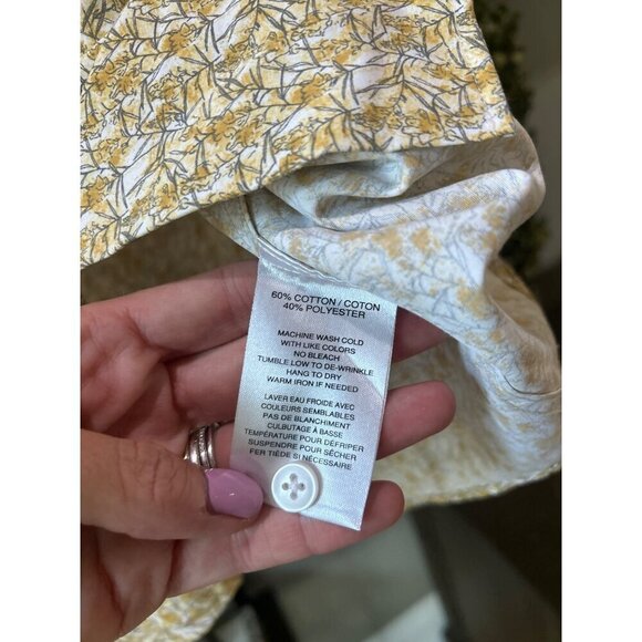 Nordstrom Westzeroone Brentley Short Sleeve Shirt Yellow Mens Size Large - Picture 5 of 6